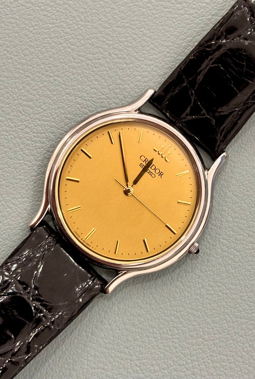 CREDOR 8J81-6A30 — Gold Dial — Japanese Vintage Luxury — Circa. 1990s