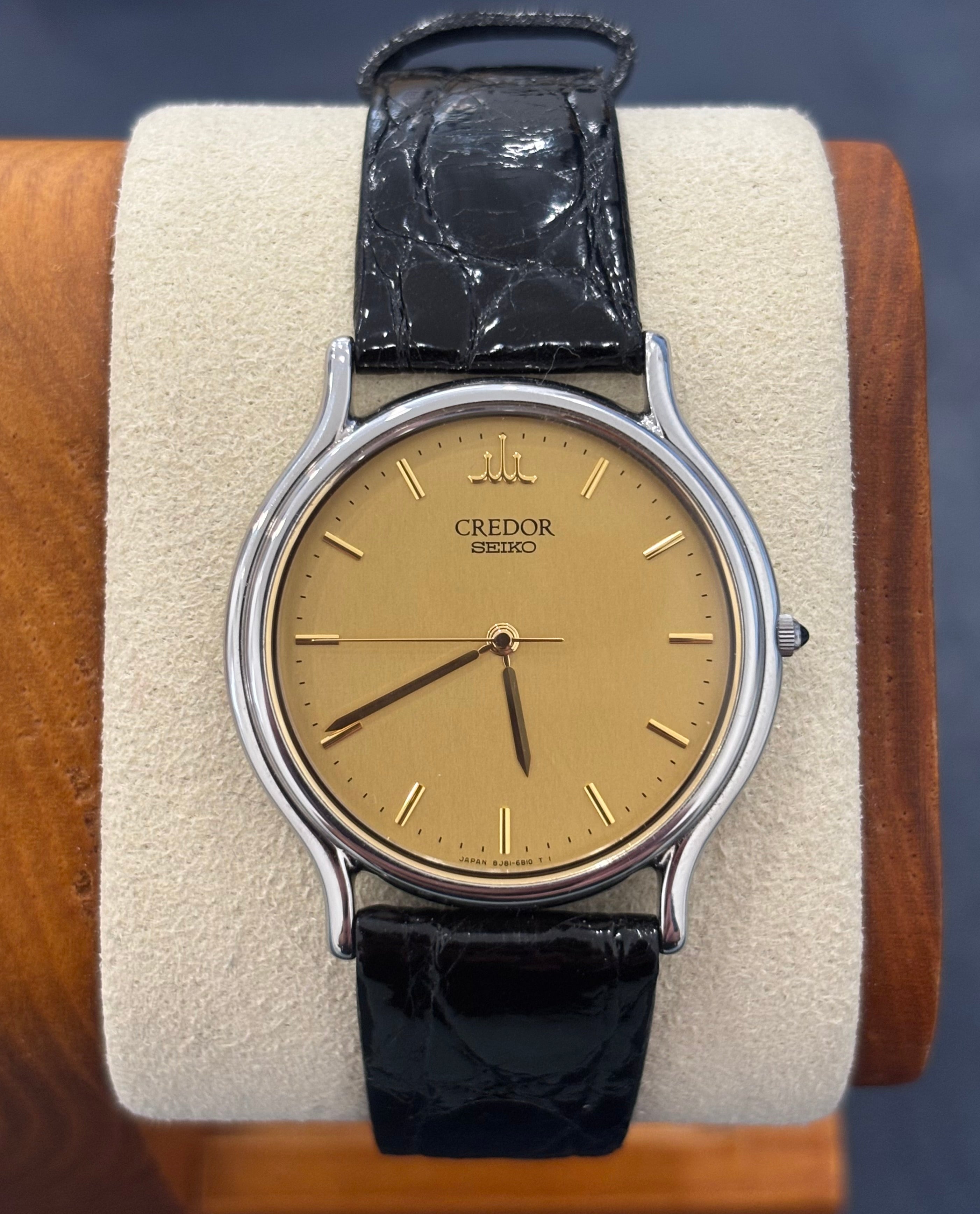 CREDOR 8J81-6A30 — Gold Dial — Japanese Vintage Luxury — Circa. 1990s